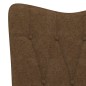 vidaXL Silla de relajación con reposapiés de tela marrón vidaXL Silla de relajación con reposapiés de tela marrón