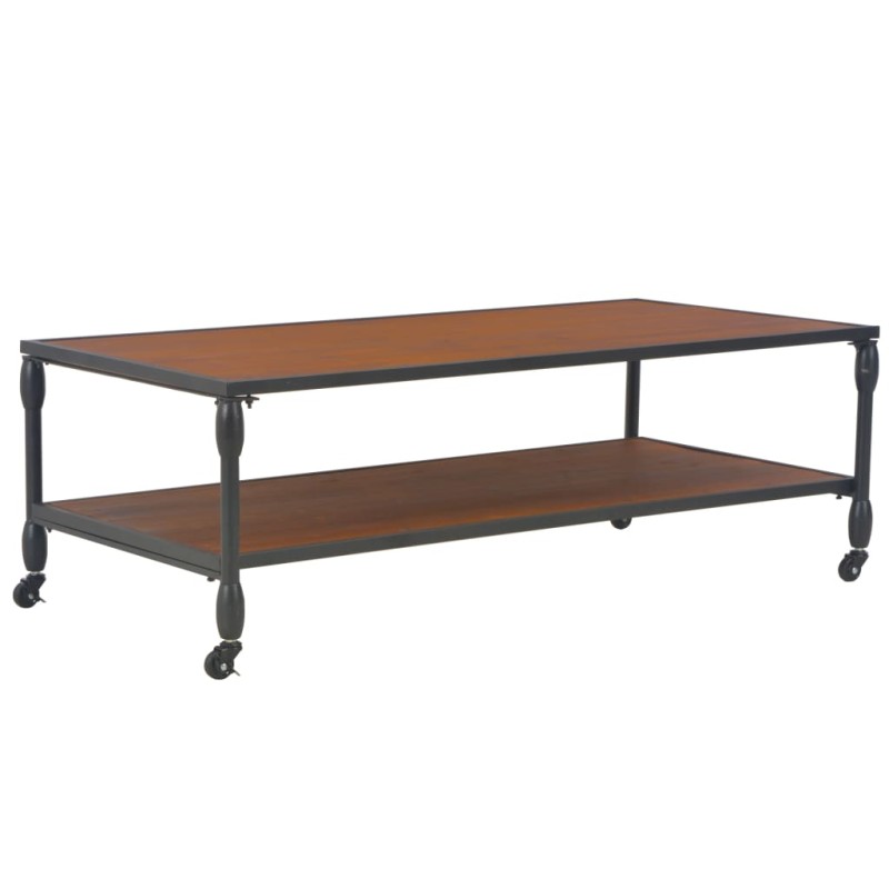 vidaXL Mesa de centro con estante madera maciza abeto 120x60x40 cm vidaXL Mesa de centro con estante madera maciza abeto 120x60x40 cm