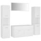 vidaXL Juego de muebles de baño madera de ingeniería blanco vidaXL Juego de muebles de baño madera de ingeniería blanco
