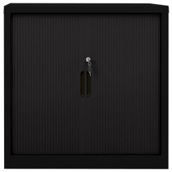 vidaXL Armario de puerta corredera acero negro 90x40x90 cm
