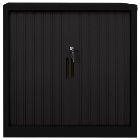 vidaXL Armario de puerta corredera acero negro 90x40x90 cm