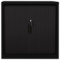 vidaXL Armario de puerta corredera acero negro 90x40x90 cm