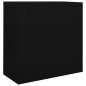vidaXL Armario de puerta corredera acero negro 90x40x90 cm