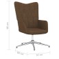 vidaXL Silla de relajación con reposapiés de tela marrón vidaXL Silla de relajación con reposapiés de tela marrón