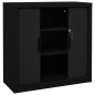 vidaXL Armario de puerta corredera acero negro 90x40x90 cm