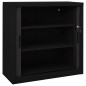 vidaXL Armario de puerta corredera acero negro 90x40x90 cm