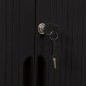 vidaXL Armario de puerta corredera acero negro 90x40x90 cm