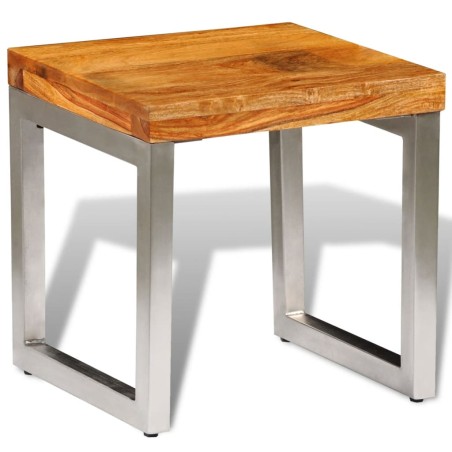 vidaXL Mesa de centro de madera de sheesham maciza