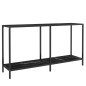vidaXL Mesa de consola vidrio templado negro 140x35x75,5 cm vidaXL Mesa de consola vidrio templado negro 140x35x75,5 cm