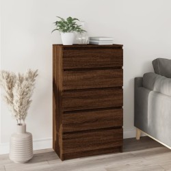 vidaXL Cómoda de madera contrachapada roble marrón 60x36x103 cm
