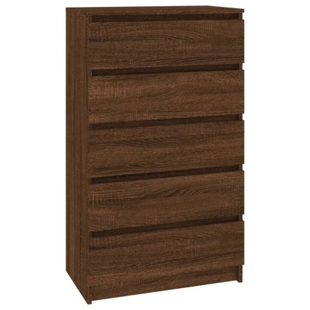 vidaXL Cómoda de madera contrachapada roble marrón 60x36x103 cm
