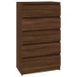 vidaXL Cómoda de madera contrachapada roble marrón 60x36x103 cm vidaXL Cómoda de madera contrachapada roble marrón 60x36x103 cm