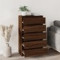 vidaXL Cómoda de madera contrachapada roble marrón 60x36x103 cm vidaXL Cómoda de madera contrachapada roble marrón 60x36x103 cm