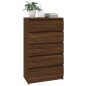 vidaXL Cómoda de madera contrachapada roble marrón 60x36x103 cm vidaXL Cómoda de madera contrachapada roble marrón 60x36x103 cm