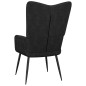 vidaXL Silla de relajación de tela negra vidaXL Silla de relajación de tela negra