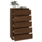 vidaXL Cómoda de madera contrachapada roble marrón 60x36x103 cm vidaXL Cómoda de madera contrachapada roble marrón 60x36x103 cm