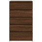 vidaXL Cómoda de madera contrachapada roble marrón 60x36x103 cm vidaXL Cómoda de madera contrachapada roble marrón 60x36x103 cm