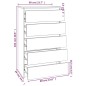 vidaXL Cómoda de madera contrachapada roble marrón 60x36x103 cm vidaXL Cómoda de madera contrachapada roble marrón 60x36x103 cm