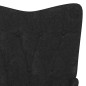 vidaXL Silla de relajación de tela negra vidaXL Silla de relajación de tela negra