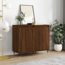 vidaXL Aparadores 2 uds madera de ingeniería marrón roble 40x35x70 cm
