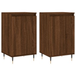 vidaXL Aparadores 2 uds madera de ingeniería marrón roble 40x35x70 cm