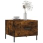 vidaXL Mesa de centro 2 uds madera ingeniería roble ahumado 50x50x40cm
