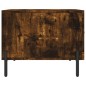 vidaXL Mesa de centro 2 uds madera ingeniería roble ahumado 50x50x40cm
