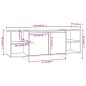 vidaXL Mueble de TV madera de ingeniería gris Sonoma 130x35x50 cm