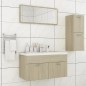vidaXL Juego de muebles de baño madera de ingeniería roble Sonoma