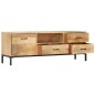 vidaXL Mueble para la TV madera maciza de mango 130x30x45 cm