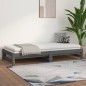 vidaXL Sofá cama extraíble madera maciza de pino gris 2x(80x200) cm vidaXL Sofá cama extraíble madera maciza de pino gris 2x(80x200) cm