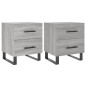 vidaXL Mesitas noche 2 uds madera ingeniería gris Sonoma 40x35x47,5 cm vidaXL Mesitas noche 2 uds madera ingeniería gris Sonoma 40x35x47,5 cm
