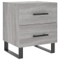 vidaXL Mesitas noche 2 uds madera ingeniería gris Sonoma 40x35x47,5 cm vidaXL Mesitas noche 2 uds madera ingeniería gris Sonoma 40x35x47,5 cm