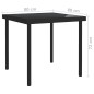 vidaXL Mesa de comedor de jardín vidrio y acero negro 80x80x72 cm vidaXL Mesa de comedor de jardín vidrio y acero negro 80x80x72 cm