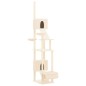 vidaXL Árbol rascador para gatos de suelo a techo crema 277-303 cm vidaXL Árbol rascador para gatos de suelo a techo crema 277-303 cm