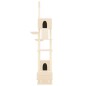 vidaXL Árbol rascador para gatos de suelo a techo crema 277-303 cm vidaXL Árbol rascador para gatos de suelo a techo crema 277-303 cm