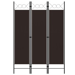 vidaXL Biombo divisor de 3 paneles marrón 120x180 cm