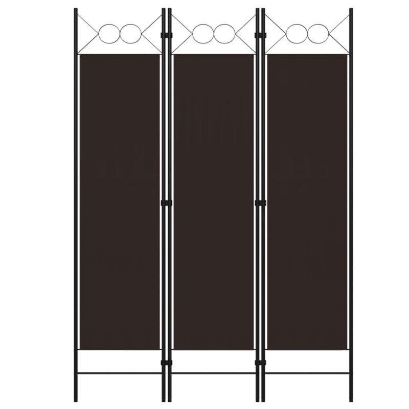 vidaXL Biombo divisor de 3 paneles marrón 120x180 cm vidaXL Biombo divisor de 3 paneles marrón 120x180 cm