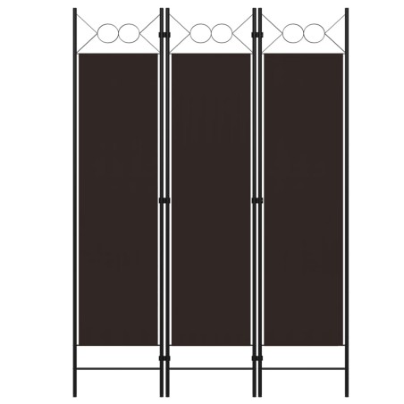 vidaXL Biombo divisor de 3 paneles marrón 120x180 cm