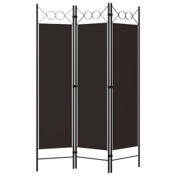 vidaXL Biombo divisor de 3 paneles marrón 120x180 cm
