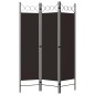 vidaXL Biombo divisor de 3 paneles marrón 120x180 cm vidaXL Biombo divisor de 3 paneles marrón 120x180 cm