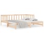 vidaXL Sofá cama extraíble madera maciza de pino 2x(90x190) cm vidaXL Sofá cama extraíble madera maciza de pino 2x(90x190) cm