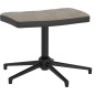 vidaXL Silla de relajación con reposapiés terciopelo y PVC gris claro vidaXL Silla de relajación con reposapiés terciopelo y PVC gris claro