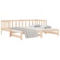 vidaXL Sofá cama extraíble madera maciza de pino 2x(90x190) cm vidaXL Sofá cama extraíble madera maciza de pino 2x(90x190) cm