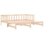 vidaXL Sofá cama extraíble madera maciza de pino 2x(90x190) cm vidaXL Sofá cama extraíble madera maciza de pino 2x(90x190) cm