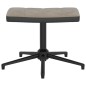 vidaXL Silla de relajación con reposapiés terciopelo y PVC gris claro vidaXL Silla de relajación con reposapiés terciopelo y PVC gris claro