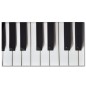 vidaXL Mesa de centro con superficie con dibujo de piano vidaXL Mesa de centro con superficie con dibujo de piano