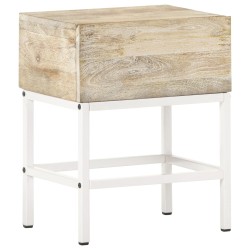 vidaXL Mesita de noche de madera maciza de mango 40x30x50 cm 