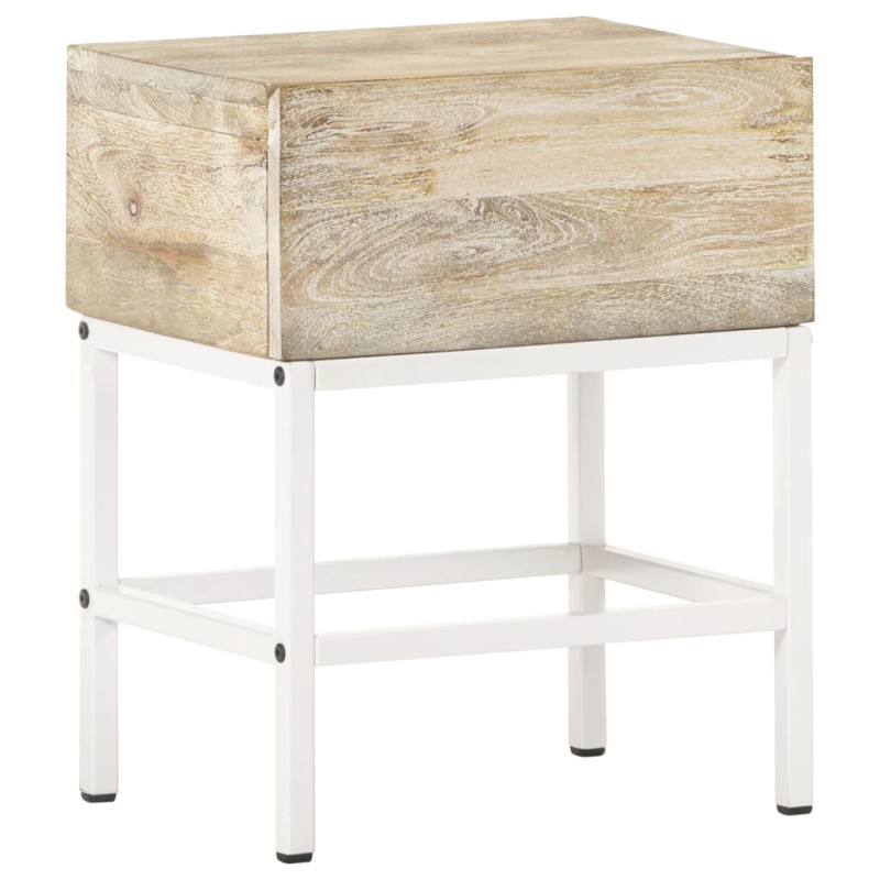 vidaXL Mesita de noche de madera maciza de mango 40x30x50 cm vidaXL Mesita de noche de madera maciza de mango 40x30x50 cm