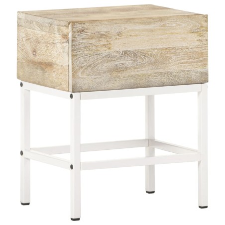 vidaXL Mesita de noche de madera maciza de mango 40x30x50 cm 